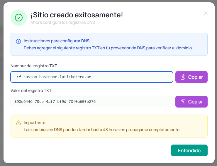Configuracion TXT