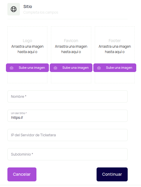 Configuracion Sitio